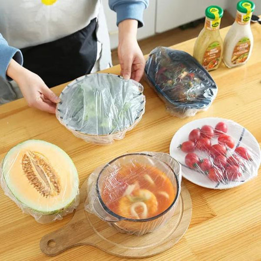 100 Pcs Reusable Plastic Food Lid