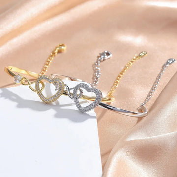 Chain Hollowed Heart Shape Bracelet Elegant