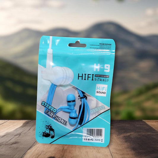 Super Bass Wired Earphones Blue
