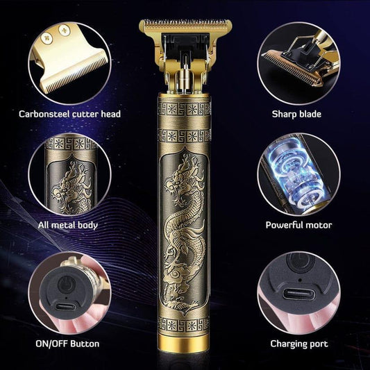 Men's Golden ABS Alloy Hair Trimmer