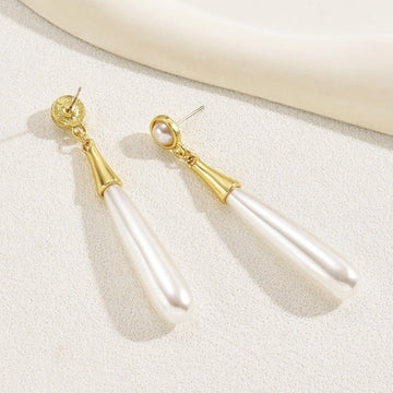 Pearl Earrings Drop-shaped Long Earrings