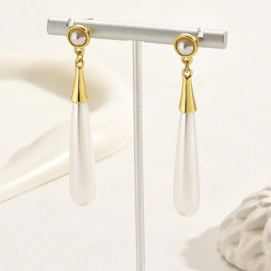 Pearl Earrings Drop-shaped Long Earrings