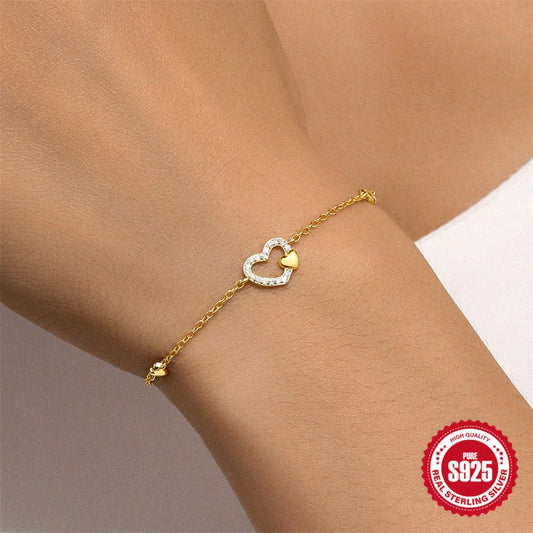 Fashion Ladies Cat Charm Bracelet Silver